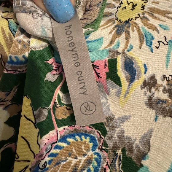 GORGEOUS Floral 3/4 Sleeve Tunic Top SPRING/SUMMER    XL/1X    #7 - Picture 7 of 7